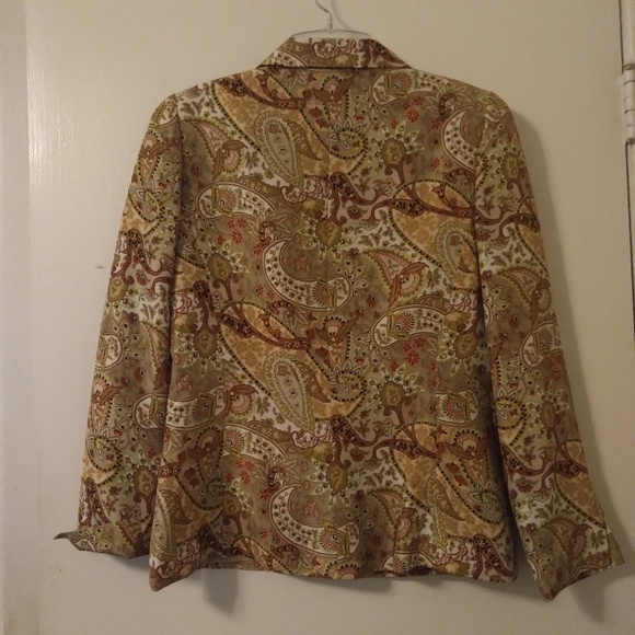 Vintage Doncaster Paisley Floral Silk Jacket Size 8 - Picture 10 of 14